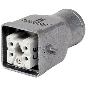 EBM05PU30 Кожух с гнездом металлический, 5 полюсов, 10A, верхний ввод (PG 11), IP65 (EMAS)
