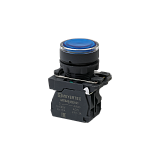 MTB5-AW36711 Кнопка синяя с подсветкой, 1NO, 24V AC/DC, IP65, пластик