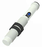 CR12XSCN08DNOY-E2 Емкостной датчик цилиндрический, M12x79 мм, пластиковый, незаподлицо, выход NPN НО, регул. чувствит., увелич. расст. сраб. Sn=8мм, питание 10…30VDC, 20 Гц, IP68, разъём М12 4-pin