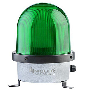 SNT-D12522-B-2 Сигнальная лампа в алюминиевом корпусе, стробоскопический эффект, Зелёный , 85-260V AC/DC, IP65. Зуммер