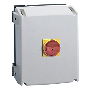 GAZ125 Выключатель-разъединитель в корпусе, 3P 125A, ручка желтая/красная