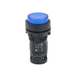 MTB7-EW36616 Кнопка синяя выступающая с подсветкой, 1NO, 220V AC, IP54, пластик