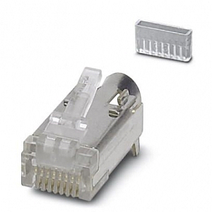 VS-08-ST-H11-RJ45 Штыревая вставка RJ45, CAT5e, 8 контактов, экранированная, подсоединение проводников прокалывающими контактами, для гибких проводников AWG 27 ... 26, с приспособлением для снятия растягивающего усилия