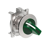 LPFSL1323 Металлический переключатель с короткой ручкой, d=30 мм, 3 положения 1>0-2, фиксация в центральном положении и справа, (без крепежного основания LPXAU 120M), цвет зеленый preview