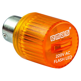 IKMF220S Cтробоскоп FLESH, цоколь BA15S, для сигнальных колонн серии IK, жёлтый цвет (EMAS)