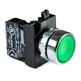 CM1Y0DY Кнопка электрическая с подсветкой-светодиод зеленая 1НО+1НЗ Emas preview