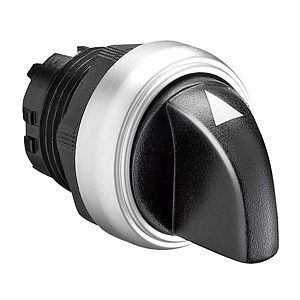 LPCS131 Переключатель пластиковый d=22 мм, с короткой ручкой (без крепежного основания ..AU120), 3 положения без фиксации 1>0<2