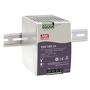 TDR-480-24 Источник питания,  вход: 3-фазное 340-550В, выход: 24В,20А,480Вт\MEAN WELL