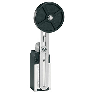 KBF3L11 Концевой выключатель, регулируемый рычаг с резиновым роликом, 1 ввод кабеля снизу 1NO+1NC медленное переключение