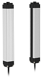 LG40-T1205TNA-F2 Световая завеса, приемник, количество оптических лучей 12, расст. между лучами 40 мм, выход NPN, режим работы: на свет/на затемнение, расст.  0.1-5 м, питание 12…24VDC, алюминий,  IP65, кабель 18 см с разъёмом M12