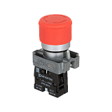 MTB2-BSZ1244 Кнопка грибовидная возврат поворотом, 1NC, красный, O30 мм, мет.