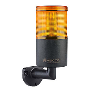 SNT-7022-FB1-3-L Светосигнальная колонна, 70 мм, 1 секция, постоянное и мигающее свечение, зуммер, 40-260V AC/DC, Жёлтый, IP65