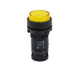 MTB7-EW35616 Кнопка желтая выступающая с подсветкой, 1NO, 220V AC, IP54, пластик