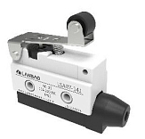 LSAR7-141 Мини концевой выключатель, Тип толкателя - шарнирный рычаг  L= 39,5 мм с пластиковым роликом Ф12x8,5 мм, НО/НЗ (10A/250V) 