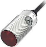 PSM-BC40DPBR Фотодатчик диффузного типа, M18, медно-никелевый сплав, красн. 640 нм, выход PNP, режим работы: на свет/на затемнение, Sn=400 мм (D-тип), IP67, кабель 2м