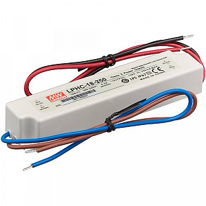 LPHC-18-350 - Блок питания MeanWell, 18Вт, Диапазон входного напряжения 180 – 264 VAC, 254-370 VDC, Размеры (ДхШхВ): 140 x 30 x 22 мм, Естественное охлаждение