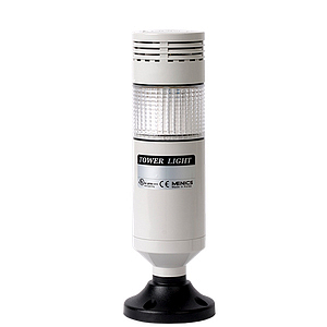 PTM-AGZ-102-RYG 3-x цветная светодиодная сигнальная колонна, диаметр 56 мм, Стандартный корпус, установка на пластиковое основание. Свечение постоянное + мигающ. + зуммер (фикс. звук), цвета: Красн/Жёлт/зел., питание 24VAC/DC. IP65