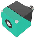 US40-CC50DNB-E2 Ультразвуковой датчик прямоугольный, размер 40x40x40 мм, Выход NPN, НО/НЗ, дистанция cраб. Sn=40-500 мм, питание 20-30VDC, разъём М12 4-pin, в комплекте ответная часть разъём М12 4-pin с кабелем 2м + кронштейн,  IP67