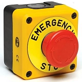 P1EC304E40K Пост 1-кнопочный, с табличкой, аварийной кнопкой (IP50) "Грибок" с фиксацией (1НО+1НЗ) preview