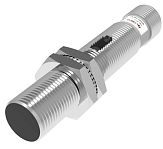 PR12-TM5DPR-E2 Однолучевой световой барьер 5 м, цилиндрический M12, медно-никелевый сплав, инфр.красн. (880нм), выход PNP, режим работы: на свет/ на затемнение, (T-тип), питание 10…30VDC, IP67, разъём М12 4-pin / приемник