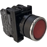 B102FK Кнопка нажимная круглая Ø22 мм. c фиксацией, красная (1НО+1НЗ) IP50 preview