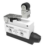 LSAR7-144 Мини концевой выключатель, Тип толкателя - шарнирный рычаг  L= 39,5 мм с пластиковым роликом одностороннего действия Ф12x8,5 мм, НО/НЗ (10A/250V) 