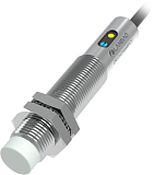 CR12XCN08DNCY Емкостной датчик цилиндрический, M12x68 мм, медно-никелевый сплав, незаподлицо, выход NPN НЗ, регул. чувствит., увелич. расст. сраб. Sn=8 мм, питание 10…30VDC, 25 Гц, IP67, кабель 2 м