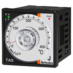 TAS-B4RJ4C Температурный контроллер, 1/16 DIN, аналоговый, ПИД регулирование, релейный выход, термопара типа J, 400 C, 100-240VAC