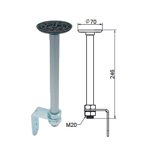 SAM-M31 Монтажная стойка для сигнальных ламп с кронштейном крепления на стену для серии MS86