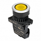 L3RF-L3YD Круглая плоская сигнальная лампа, утопленная, LED 12-24VAC/VDC, цвет желтый, диаметр 30 мм