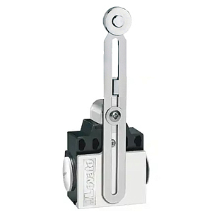 KCF2L02 Концевой выключатель, регулируемый рычаг с металлическим роликом, 2 боковых входа, 2NC