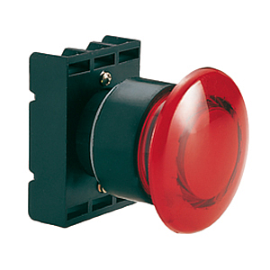 8 LP2T BL6144 Толкатель грибовидной кнопки d=40 мм в пластиковом корпусе, с возможностью установки подсветки, без фиксации, (в комплекте с крепежным основанием ..AU120), цвет красный