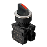 S3SF-SAKR2AM Переключатель без подсветки утопленного типа, короткая ручка, трехпозиционный, красный