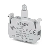 CB5 Блок-контакт подсветки с белым светодиодом 12-30 В перем. и пост. тока preview