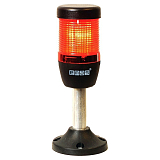 IK51L024XM03 Сигнальная колонна 50мм, одноцветная (красный цвет), светодиод LED, алюм. патрубок 100мм с основанием, 24В AC/DC, IP40 (EMAS)