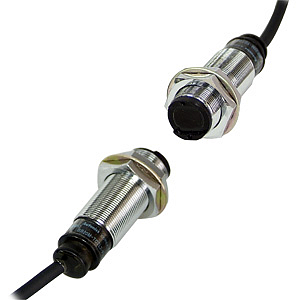 BR20M-TDTD Фотодатчик 2-х компонентный цилиндрического типа, на пересечение луча до 20 метров. Диаметр объекта мин. 15 мм. режим работы - на затемнение. корпус латунь М18х1, выход NPN, питание 12-24VDC, длина 74 мм, IP67