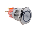 MT67-R24G11 Кнопка IP67, с подсветкой, зеленая, с возвратом, 1NO+1NC, 24В AC/DC,