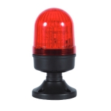 MS66G-BFF-R Сигнальный маяк d=66×97мм, монтаж на пластиковой опоре, LED модуль пост./мигающ. свечения: красный + зуммер 80дБ, питание 110…220VAC, IP52