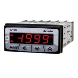 MT4N-DV-45 Вольтметр постояного тока до 50VDC с разной шкалой ( 50мВ, 250мВ, 1В, 5В, 10В, 50В DC ), размер 48*24 мм, Питание прибора 100-240VAC. Релейный выход (OUT1/OUT2) + передача значения PV (задание) Выход 4–20 мА