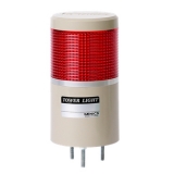 MP8C-F100-R Светосигнальная колонна d=86мм, монтаж на шпильках 3×M5, осн. корп. 73мм (пластик), 1 модуль (LED) пост./мигающ. свечения: красный, питание 12…24VAC/DC, IP65