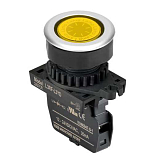 L3RF-L3YDM Круглая плоская сигнальная лампа, утопленная, LED 12-24VAC/VDC, цвет желтый, диаметр 30 мм