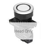 L3RFU-L3W Круглая плоская сигнальная лампа, утопленная, цвет белый, без текста по кругу, диаметр 30 мм (БЕЗ блока ПОДСВЕТКИ)