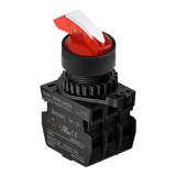 S3SFN-LBKR2AD Переключатель "клюв" с подсветкой, длинная ручка Shark, 3-х позиционный, красный